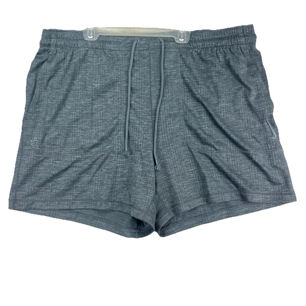 NWT Nike Shorts Dri-FIT 5" Inseam Unlined Gym Grey Yoga FB7786-065 Mens Size XXL